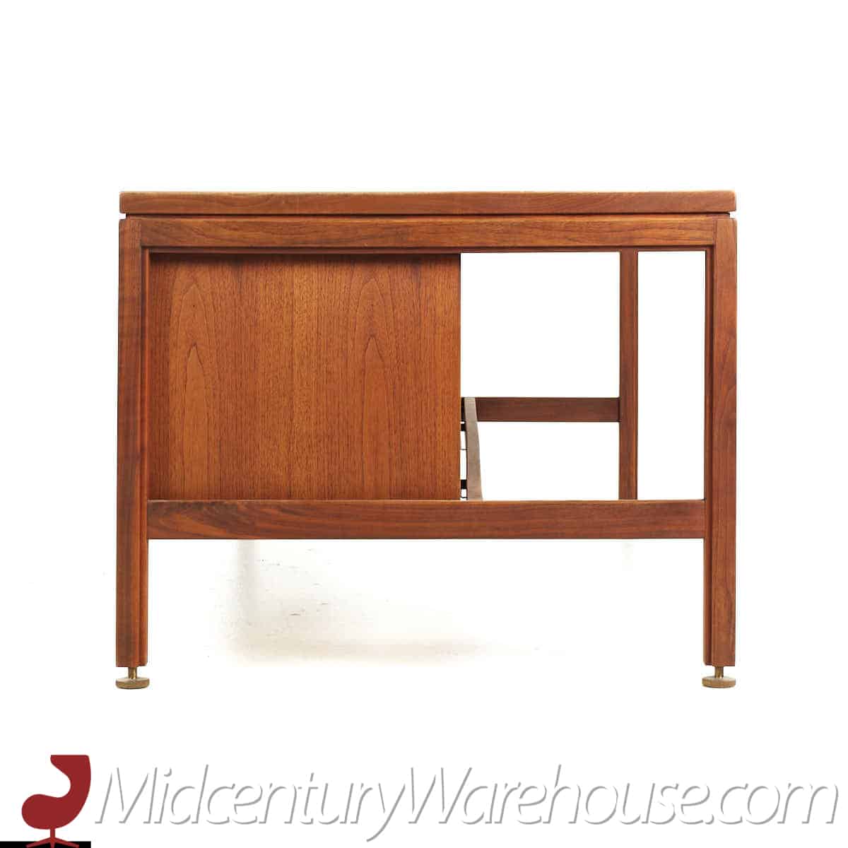 Jens Risom Mid Century Walnut and Formica Executive Desk