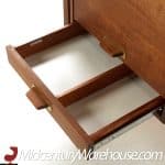 Jens Risom Mid Century Walnut and Formica Executive Desk