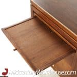 Jens Risom Mid Century Walnut and Formica Executive Desk