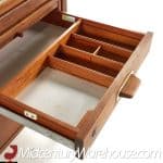 Jens Risom Mid Century Walnut and Formica Executive Desk