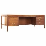 Jens Risom Mid Century Walnut and Formica Executive Desk