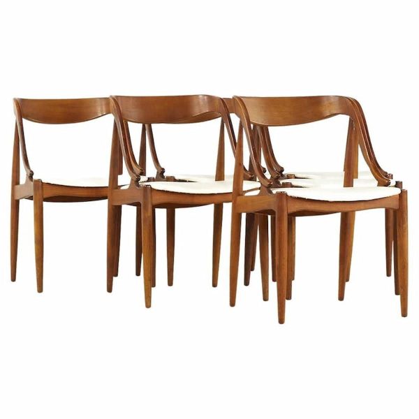 johannes andersen mid century dining chairs - set of 6