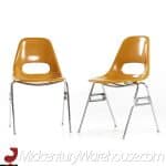 Krueger Mid Century Fiberglass Stacking Chairs - Set of 8