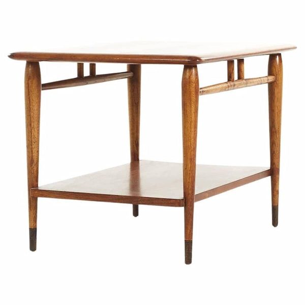 lane acclaim mid century walnut dovetail side table