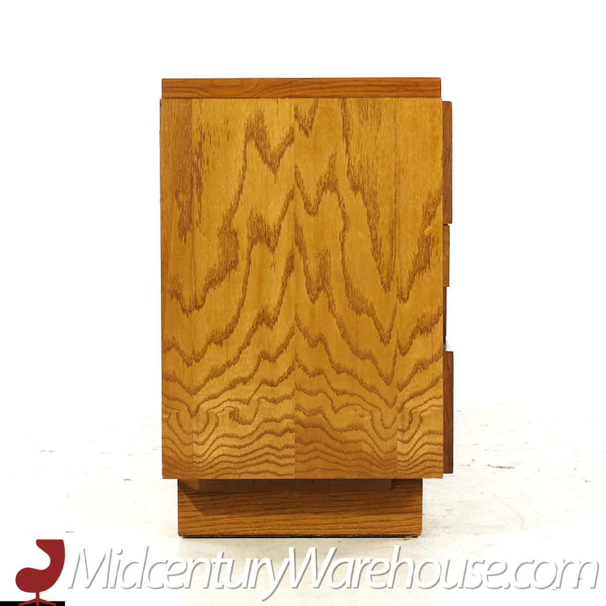 Lane Staccato Mid Century Oak Brutalist Lowboy Dresser