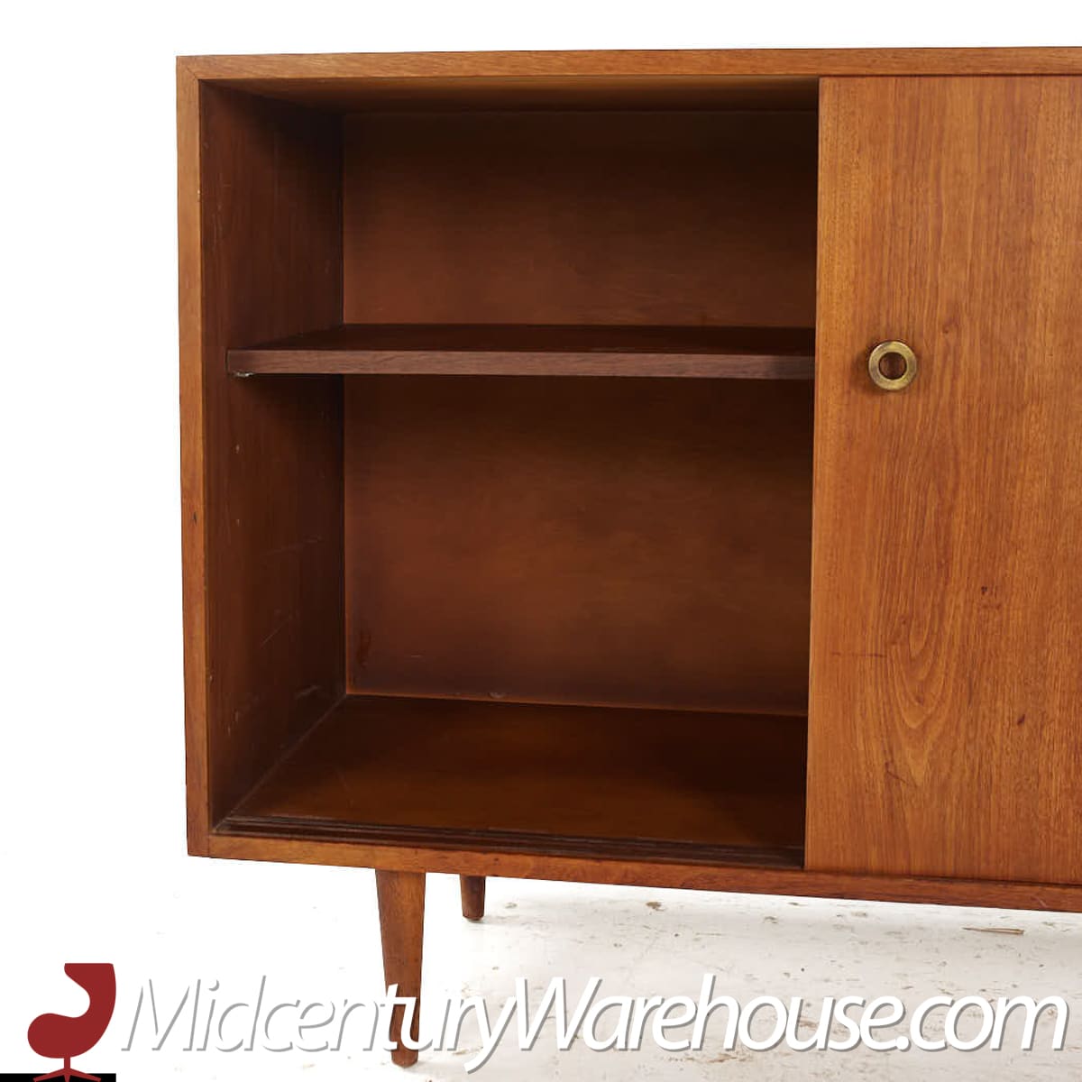 Milo Baughman for Glenn of California Mid Century Walnut Credenza