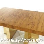 Milo Baughman for Thayer Coggin Mid Century Brazilian Rosewood and Brass Expanding Dining Table with 1 Leaf