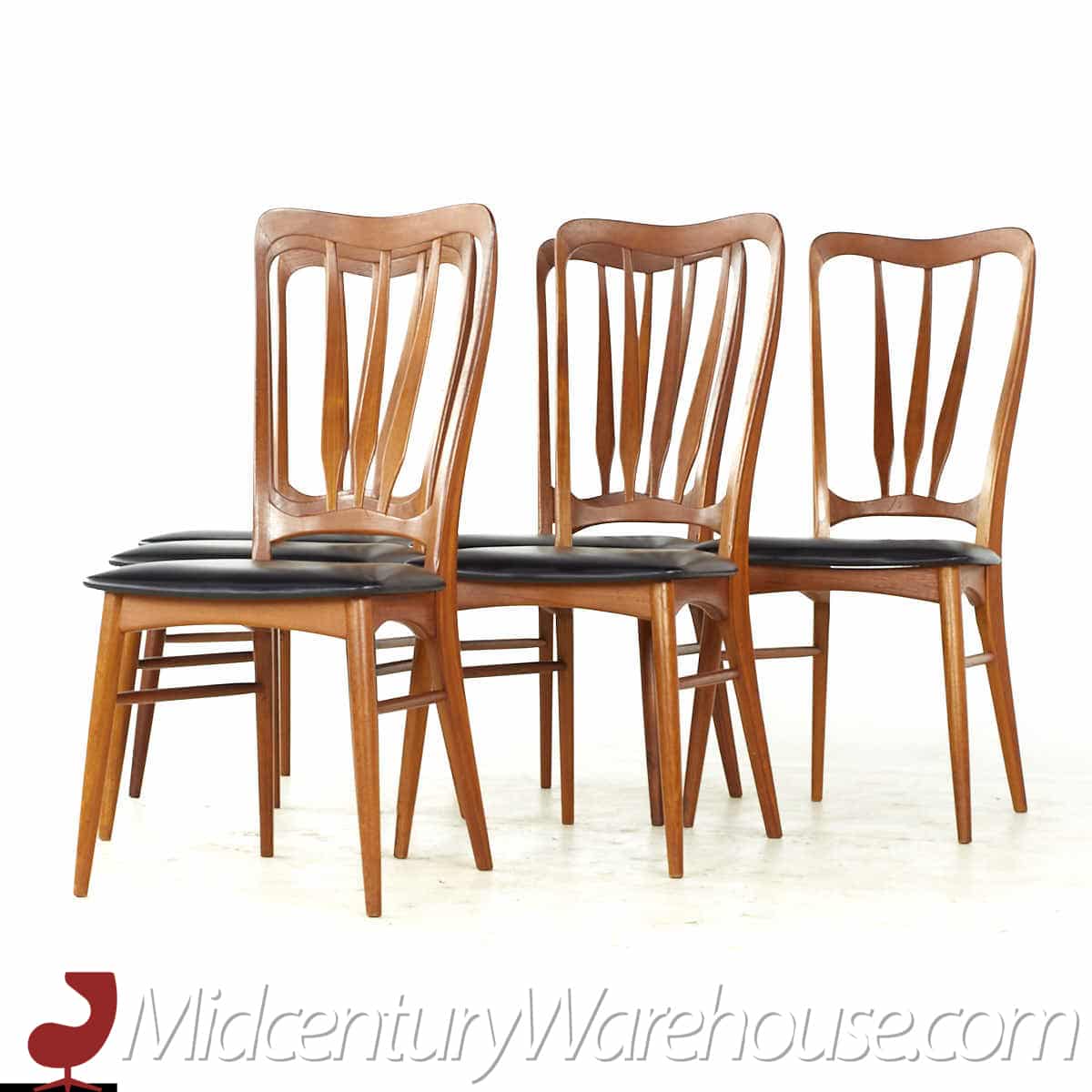 Niels Koefoed for Koefoeds Hornslet Ingrid Mid Century Teak Dining Chairs - Set of 6