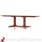 Niels Moller Style Mid Century Teak Expanding Dining Table with 2 Leaves