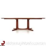 Niels Moller Style Mid Century Teak Expanding Dining Table with 2 Leaves