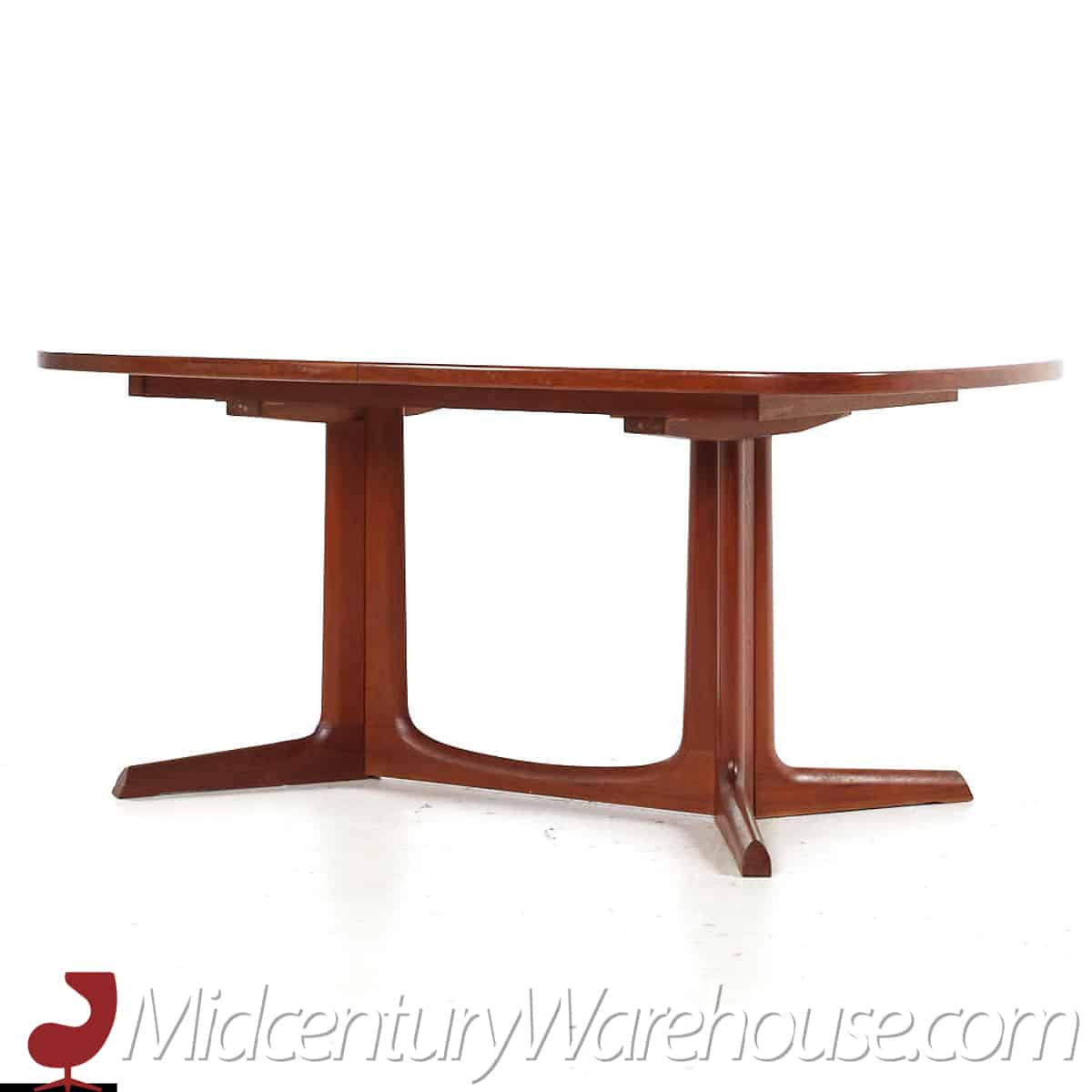 Niels Moller Style Mid Century Teak Expanding Dining Table with 2 Leaves