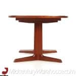 Niels Moller Style Mid Century Teak Expanding Dining Table with 2 Leaves