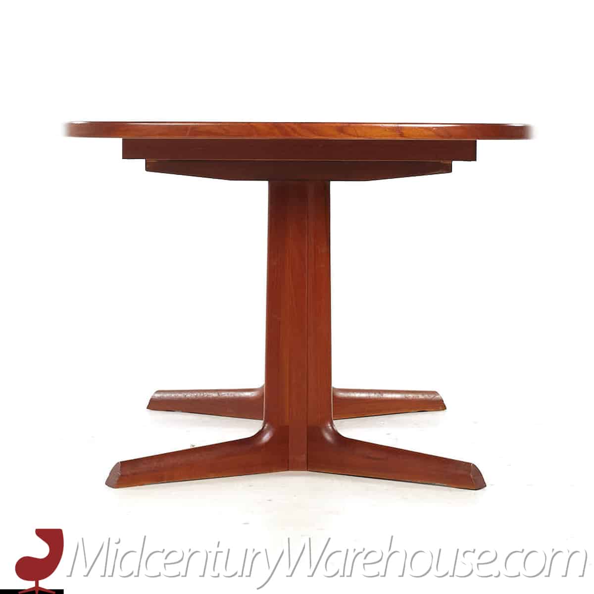 Niels Moller Style Mid Century Teak Expanding Dining Table with 2 Leaves