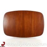 Niels Moller Style Mid Century Teak Expanding Dining Table with 2 Leaves