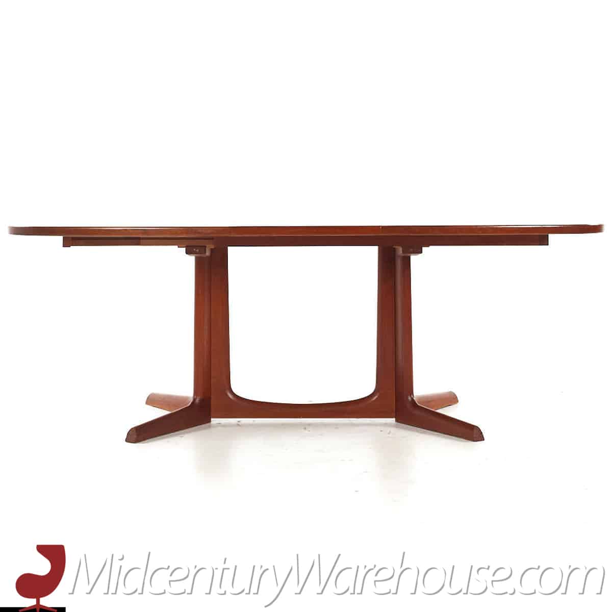 Niels Moller Style Mid Century Teak Expanding Dining Table with 2 Leaves