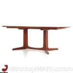 Niels Moller Style Mid Century Teak Expanding Dining Table with 2 Leaves