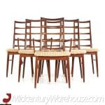 Niels Otto Møller for Koefoeds Hornslet Mid Century Danish Teak Ladder Back Dining Chairs - Set of 6