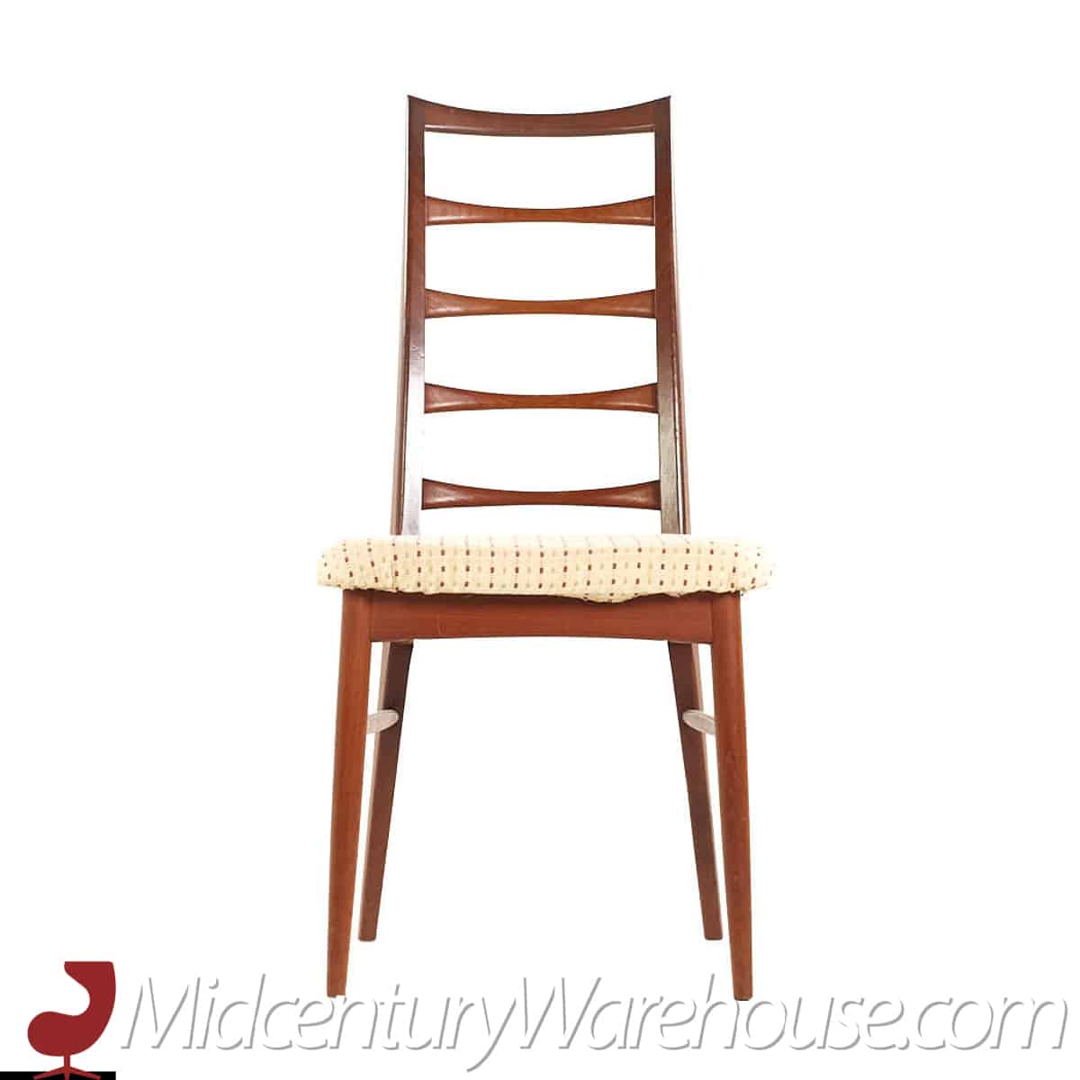 Niels Otto Møller for Koefoeds Hornslet Mid Century Danish Teak Ladder Back Dining Chairs - Set of 6