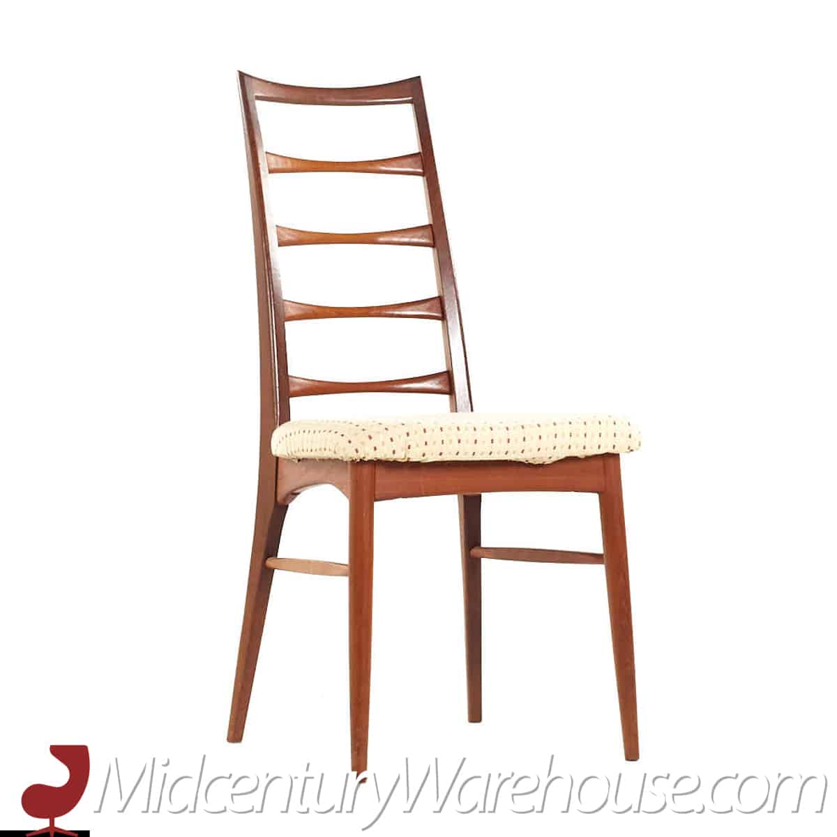 Niels Otto Møller for Koefoeds Hornslet Mid Century Danish Teak Ladder Back Dining Chairs - Set of 6