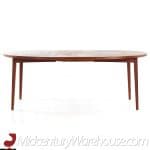 Peter Hvidt Style Mid Century Danish Expanding Teak Dining Table with 2 Leaves