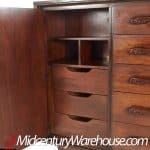 Witco Style Pulaski Oceanic Mid Century Highboy Dresser Armoire