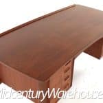 svend madsen mid century danish teak bow front desk