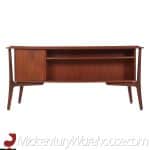 svend madsen mid century danish teak bow front desk