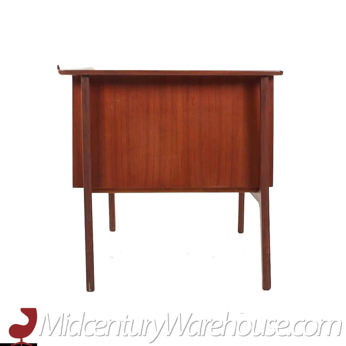 svend madsen mid century danish teak bow front desk