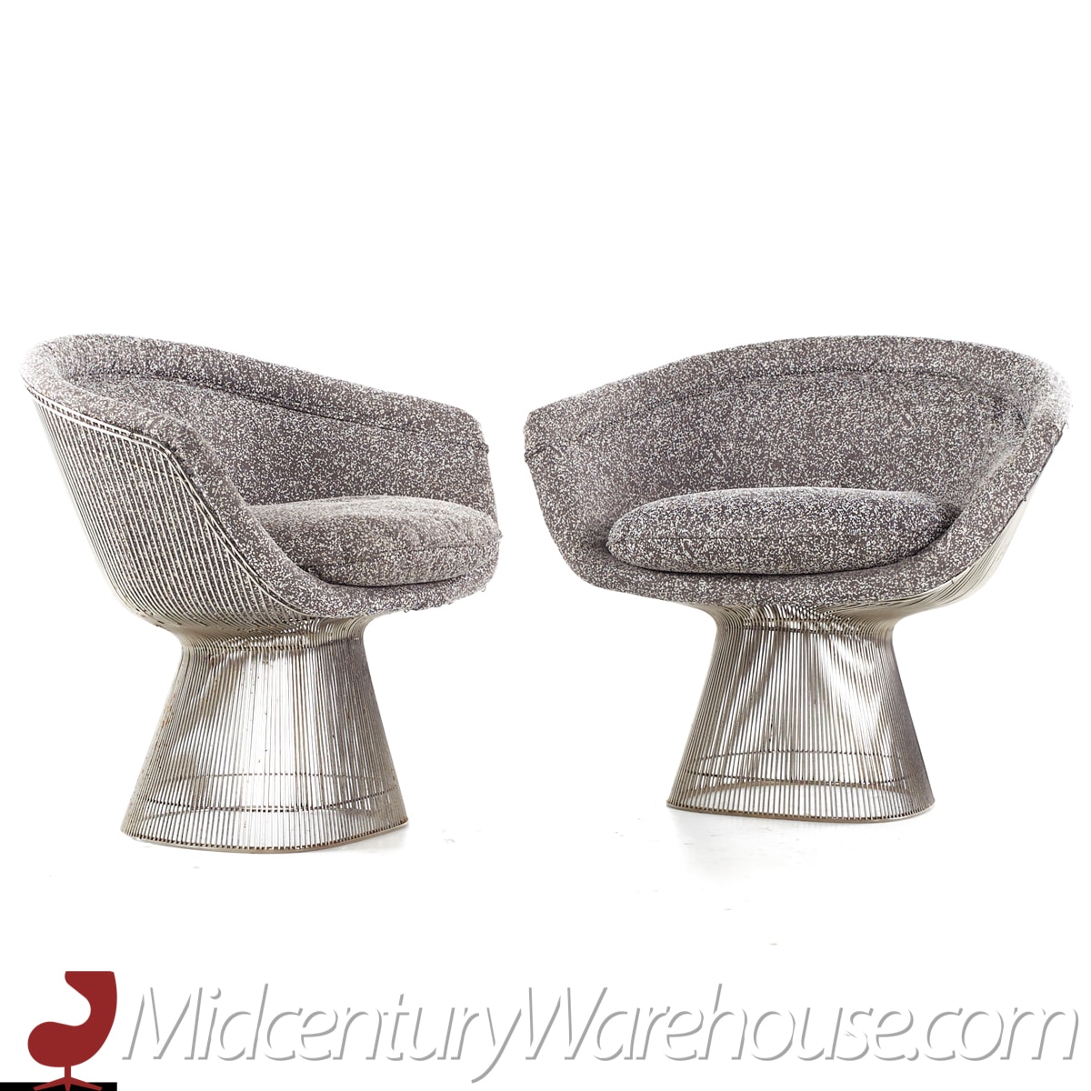 Warren Platner for Knoll Mid Century Lounge Chairs - Pair