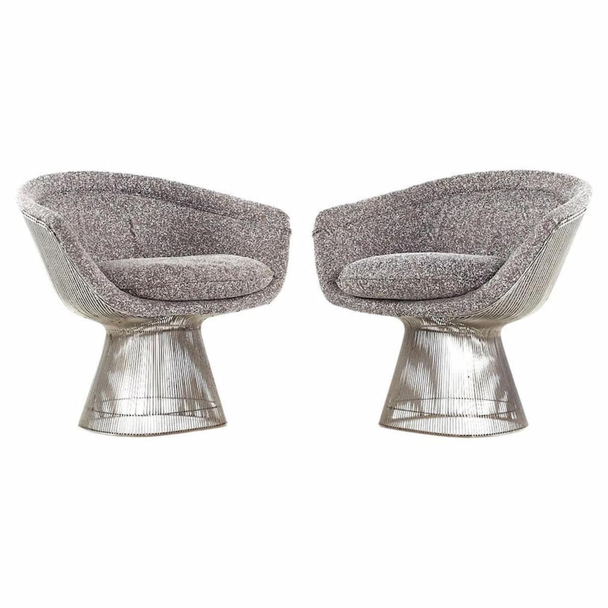 Warren Platner for Knoll Mid Century Lounge Chairs - Pair