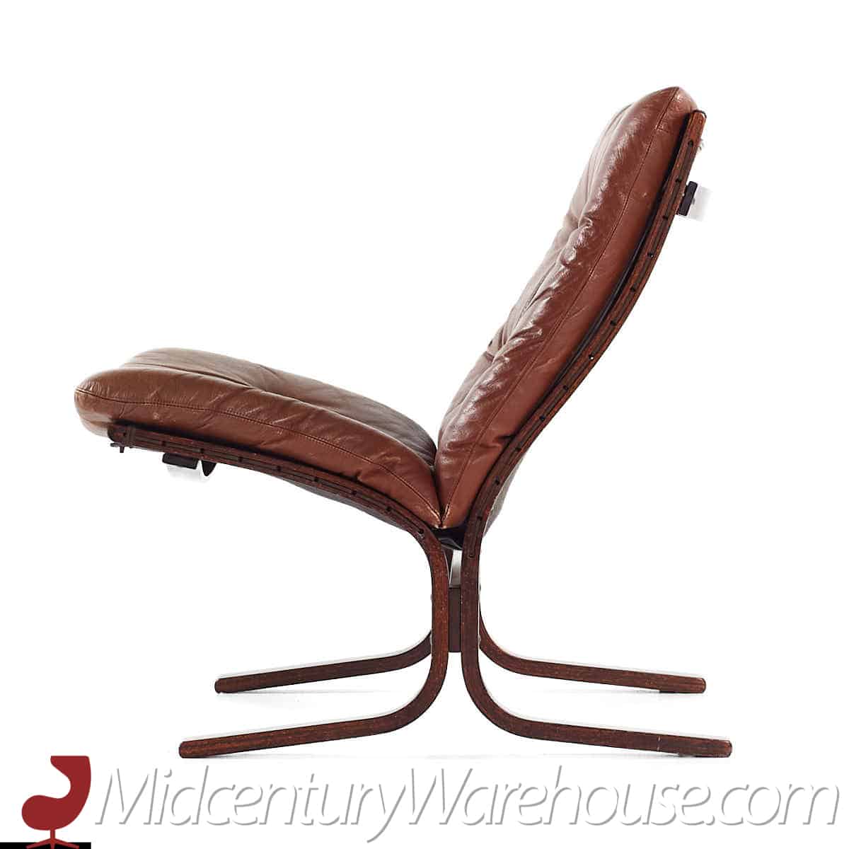 westnofa siesta mid century rosewood lowback lounge chairs - pair