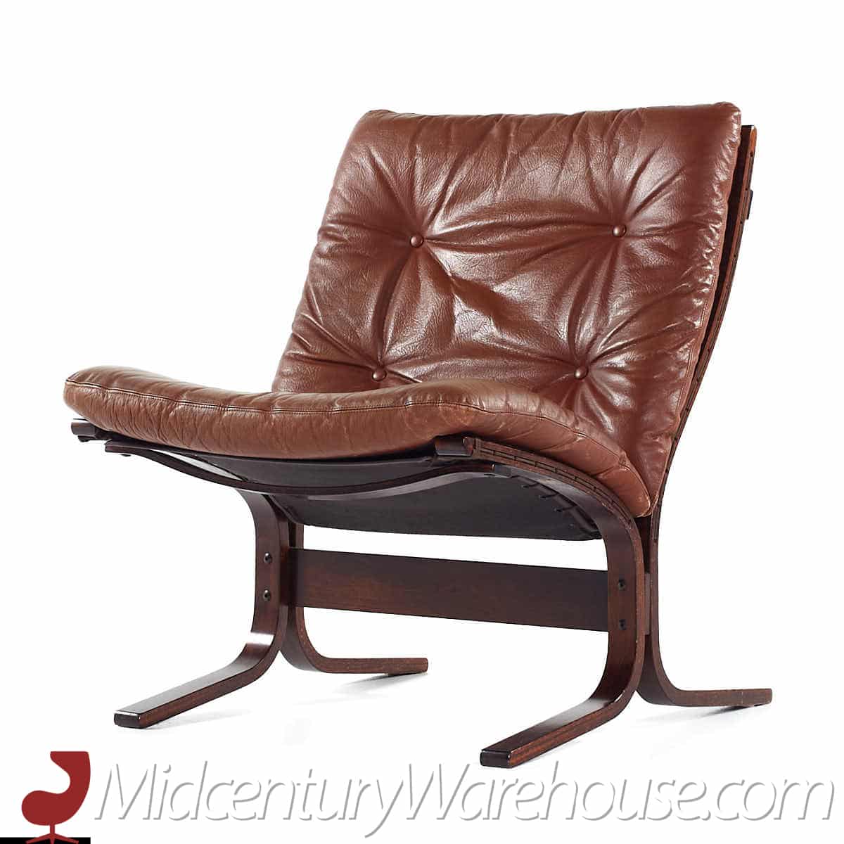 westnofa siesta mid century rosewood lowback lounge chairs - pair