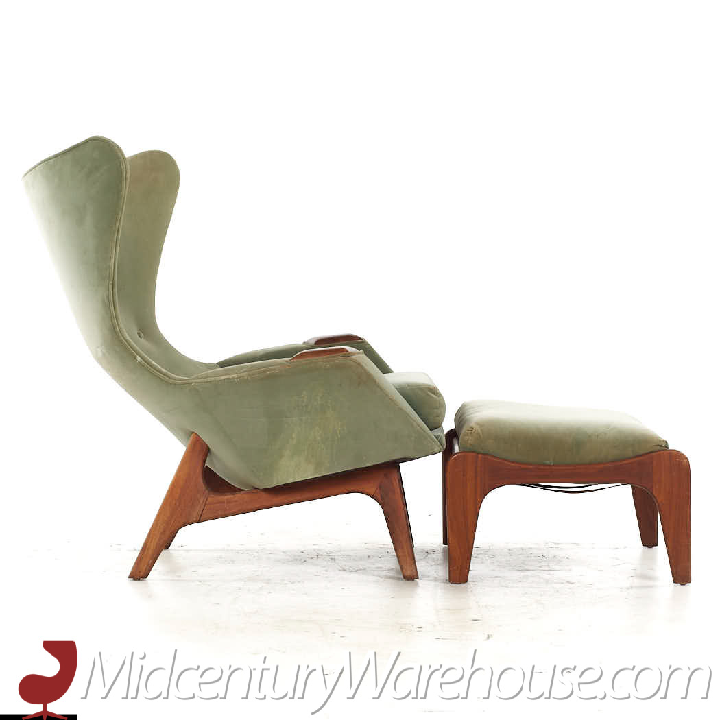 Adrian Pearsall for Craft Associates Mid Century Model 2231 Lounge Chair with Ottoman