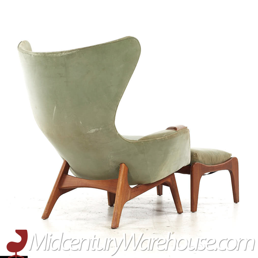 Adrian Pearsall for Craft Associates Mid Century Model 2231 Lounge Chair with Ottoman