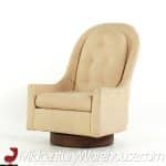 Adrian Pearsall Style Mid Century Walnut Swivel Lounge Chair - Pair