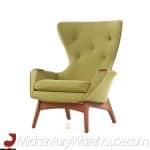 Adrian Pearsall for Craft Associates Mid Century 2231-c Walnut Wing High Back Chair