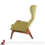 Adrian Pearsall for Craft Associates Mid Century 2231-c Walnut Wing High Back Chair
