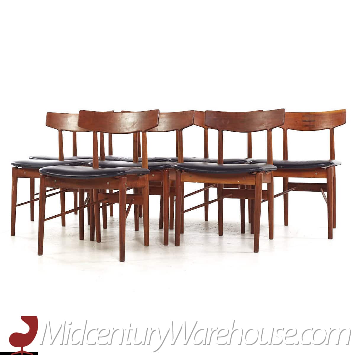 Arne Vodder for Sibast Mid Century Danish Teak Dining Chairs - Set of 8
