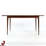 broyhill brasilia mid century walnut expanding dining table with 3 leaves