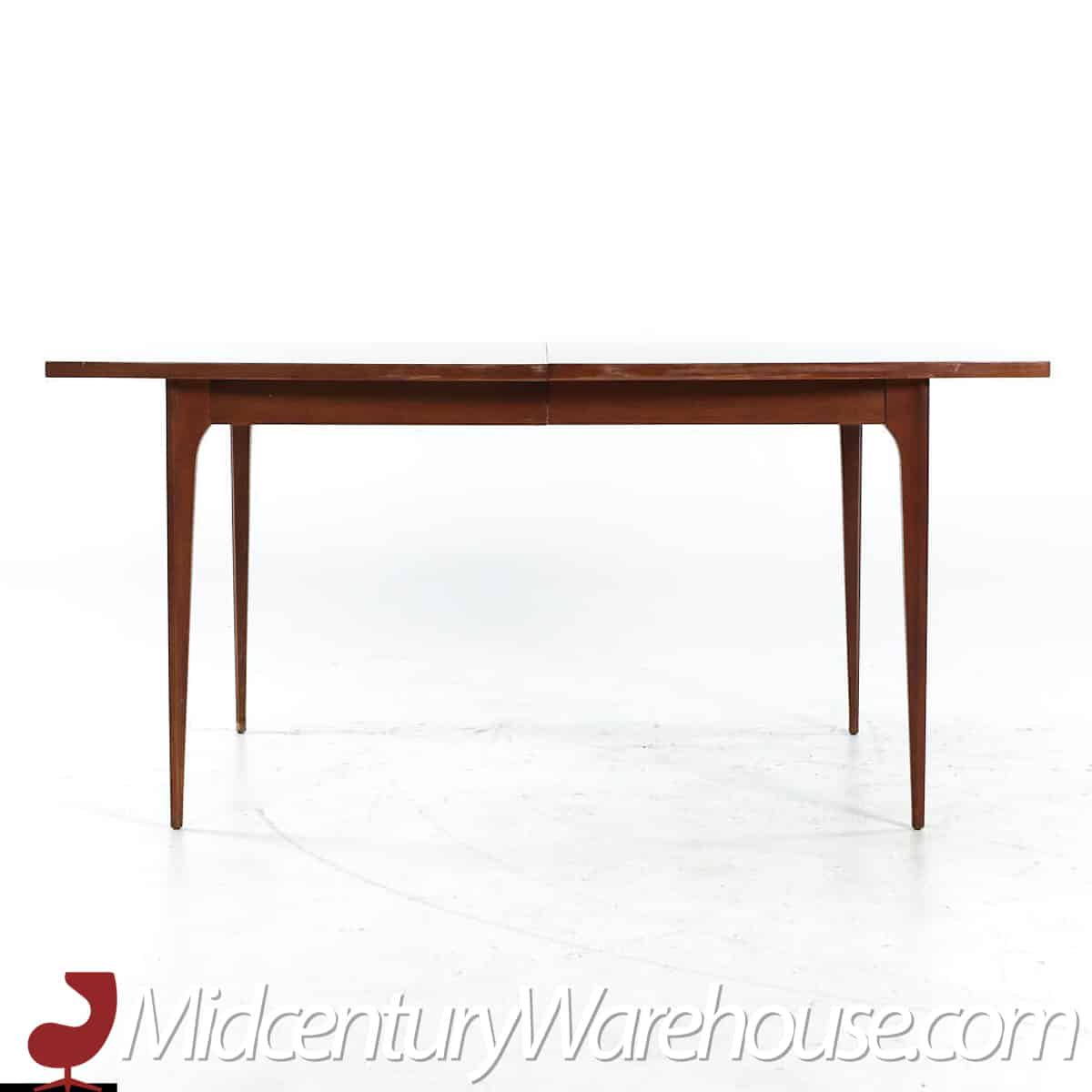broyhill brasilia mid century walnut expanding dining table with 3 leaves