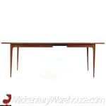 broyhill brasilia mid century walnut expanding dining table with 3 leaves
