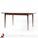 broyhill brasilia mid century walnut expanding dining table with 3 leaves