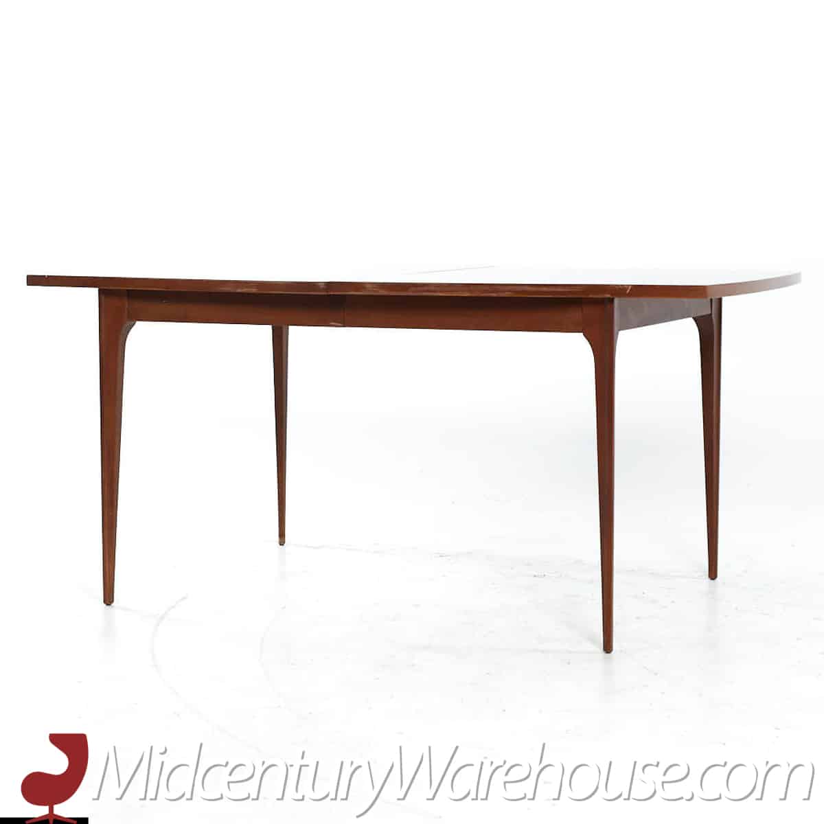 broyhill brasilia mid century walnut expanding dining table with 3 leaves