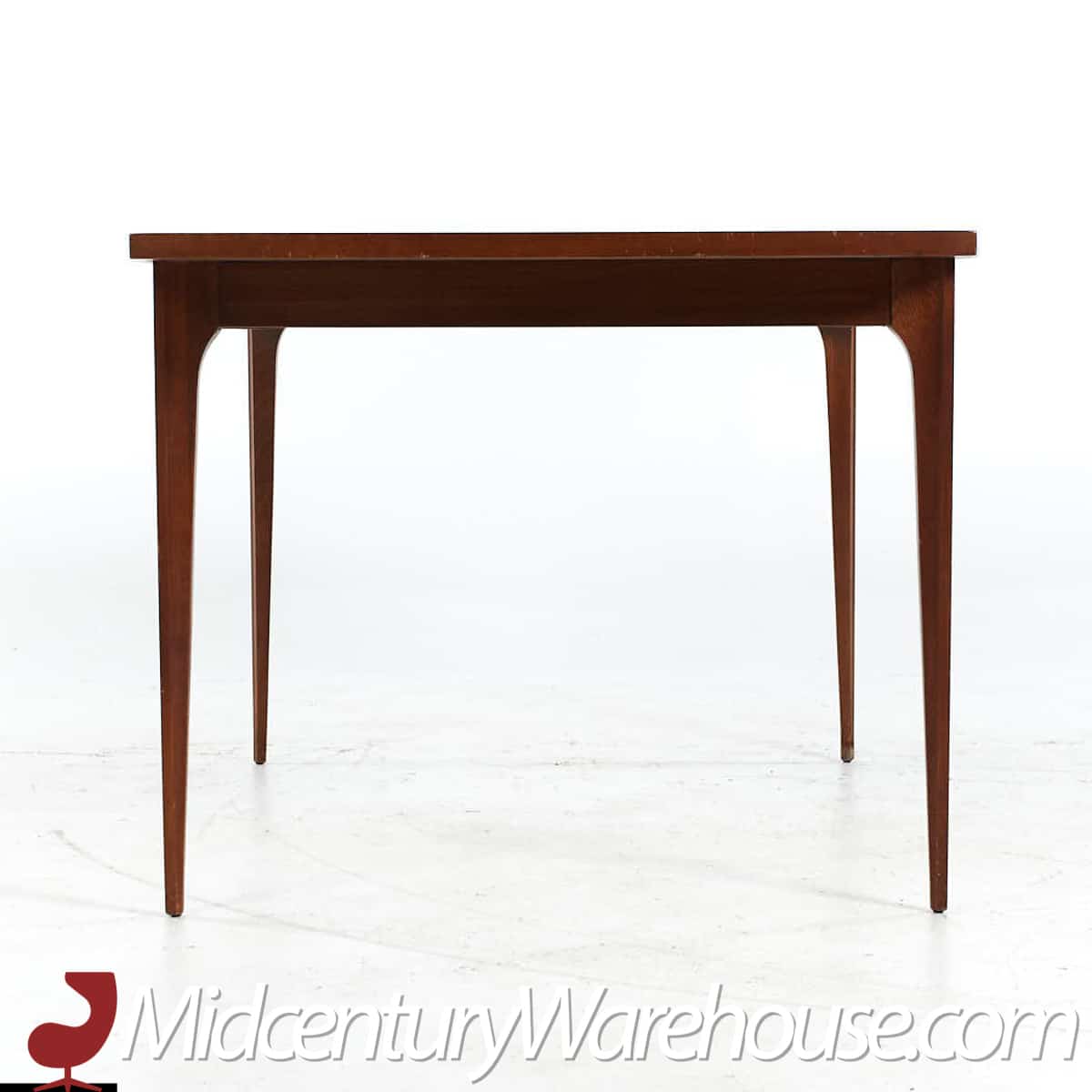 broyhill brasilia mid century walnut expanding dining table with 3 leaves