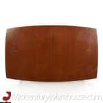 broyhill brasilia mid century walnut expanding dining table with 3 leaves