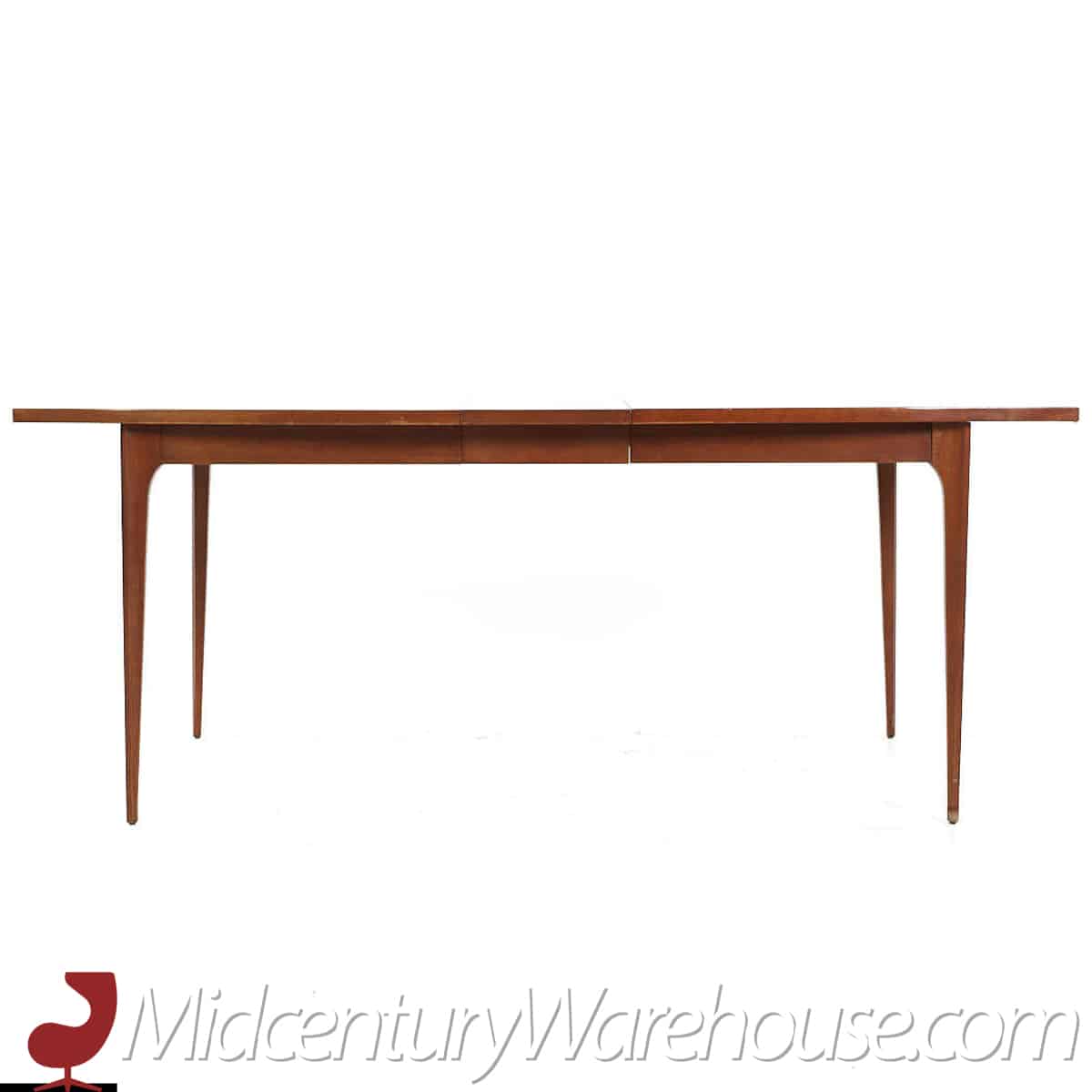 broyhill brasilia mid century walnut expanding dining table with 3 leaves