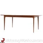 broyhill brasilia mid century walnut expanding dining table with 3 leaves