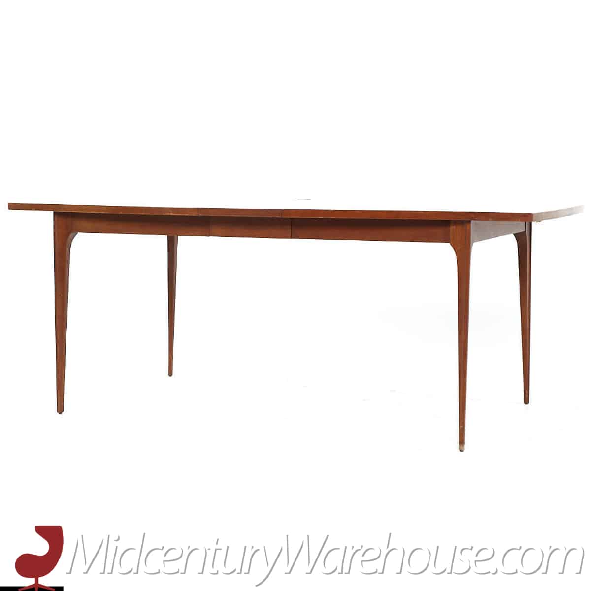broyhill brasilia mid century walnut expanding dining table with 3 leaves