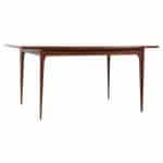 broyhill brasilia mid century walnut expanding dining table with 3 leaves