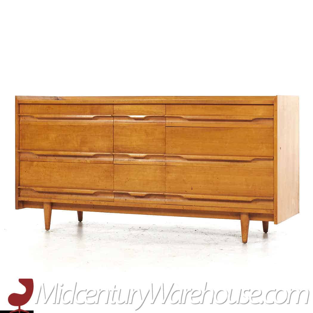 Crawford Furniture Mid Century Maple Lowboy Dresser